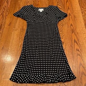 Black and white polka dot dress